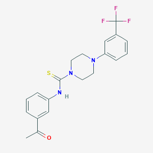 molecular formula C20H20F3N3OS B4615628 N-(3-乙酰苯基)-4-[3-(三氟甲基)苯基]-1-哌嗪甲硫酰胺 