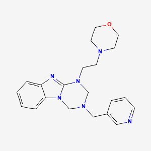 1-[2-(4-morpholinyl)ethyl]-3-(3-pyridinylmethyl)-1,2,3,4-tetrahydro[1,3,5]triazino[1,2-a]benzimidazole