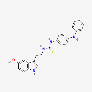 N-(4-anilinophenyl)-N'-[2-(5-methoxy-1H-indol-3-yl)ethyl]thiourea