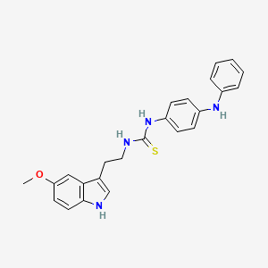 molecular formula C24H24N4OS B4615645 N-(4-苯胺基苯基)-N'-[2-(5-甲氧基-1H-吲哚-3-基)乙基]硫脲 