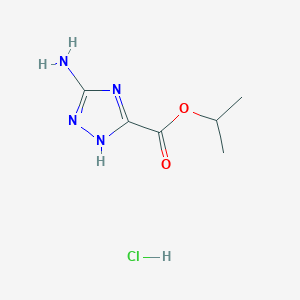 molecular formula C6H11ClN4O2 B4615649 异丙基3-氨基-1H-1,2,4-三唑-5-羧酸盐盐酸盐 