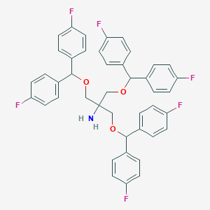 molecular formula C43H35F6NO3 B461565 1,3-Bis[bis(4-fluorophenyl)methoxy]-2-[bis(4-fluorophenyl)methoxymethyl]propan-2-amine 
