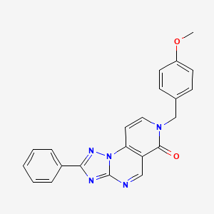 molecular formula C22H17N5O2 B4615662 7-(4-methoxybenzyl)-2-phenylpyrido[3,4-e][1,2,4]triazolo[1,5-a]pyrimidin-6(7H)-one 
