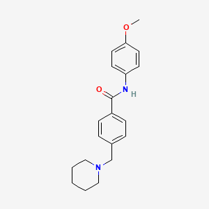 molecular formula C20H24N2O2 B4615672 N-(4-methoxyphenyl)-4-(1-piperidinylmethyl)benzamide 