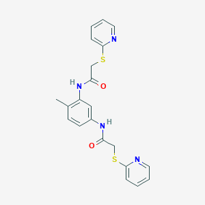 molecular formula C21H20N4O2S2 B4615683 N,N'-(4-methyl-1,3-phenylene)bis[2-(2-pyridinylthio)acetamide] 
