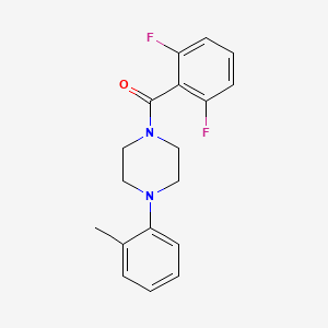 molecular formula C18H18F2N2O B4615690 1-(2,6-二氟苯甲酰基)-4-(2-甲苯基)哌嗪 