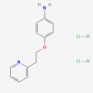 molecular formula C13H16Cl2N2O B4615708 {4-[2-(2-pyridinyl)ethoxy]phenyl}amine dihydrochloride 