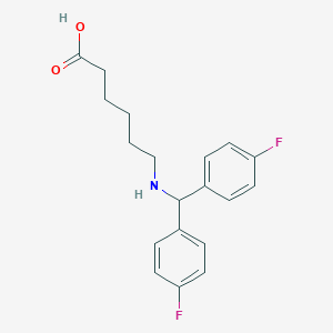 molecular formula C19H21F2NO2 B461571 6-{[Bis(4-fluorophenyl)methyl]amino}hexanoic acid 