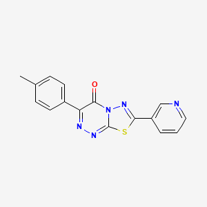 molecular formula C16H11N5OS B4615736 3-(4-甲基苯基)-7-(3-吡啶基)-4H-[1,3,4]噻二唑并[2,3-c][1,2,4]三嗪-4-酮 