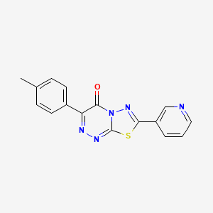 3-(4-methylphenyl)-7-(3-pyridinyl)-4H-[1,3,4]thiadiazolo[2,3-c][1,2,4]triazin-4-one