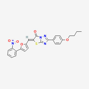 2-(4-butoxyphenyl)-5-{[5-(2-nitrophenyl)-2-furyl]methylene}[1,3]thiazolo[3,2-b][1,2,4]triazol-6(5H)-one