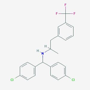 molecular formula C23H20Cl2F3N B461576 N-(4,4'-Dichlorobenzhydryl)-alpha-methyl-3-(trifluoromethyl)phenethylamine 