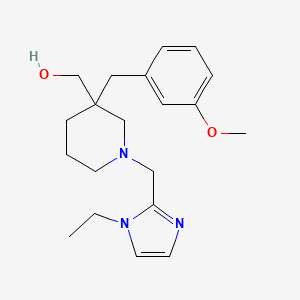 molecular formula C20H29N3O2 B4615774 [1-[(1-ethyl-1H-imidazol-2-yl)methyl]-3-(3-methoxybenzyl)-3-piperidinyl]methanol 
