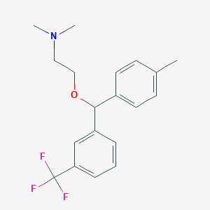 molecular formula C19H22F3NO B461578 N,N-dimethyl-N-(2-{(4-methylphenyl)[3-(trifluoromethyl)phenyl]methoxy}ethyl)amine 