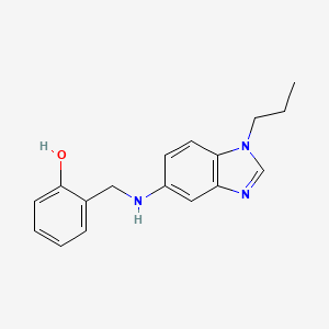 molecular formula C17H19N3O B4615786 2-{[(1-propyl-1H-benzimidazol-5-yl)amino]methyl}phenol 