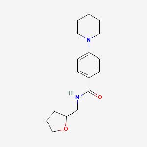 molecular formula C17H24N2O2 B4615799 4-(1-piperidinyl)-N-(tetrahydro-2-furanylmethyl)benzamide 