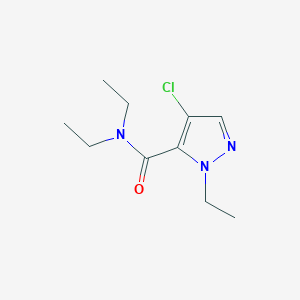 molecular formula C10H16ClN3O B4615805 4-chloro-N,N,1-triethyl-1H-pyrazole-5-carboxamide 