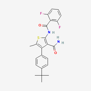 molecular formula C23H22F2N2O2S B4615807 4-(4-叔丁基苯基)-2-[(2,6-二氟苯甲酰)氨基]-5-甲基-3-噻吩甲酰胺 