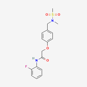 molecular formula C17H19FN2O4S B4615816 N-(2-氟苯基)-2-(4-{[甲基(甲磺酰)氨基]甲基}苯氧基)乙酰胺 