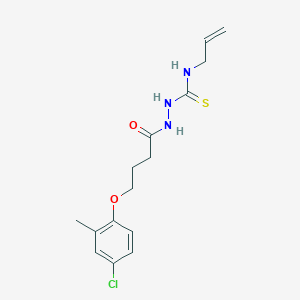molecular formula C15H20ClN3O2S B4615826 N-烯丙基-2-[4-(4-氯-2-甲基苯氧基)丁酰基]肼基碳硫酰胺 
