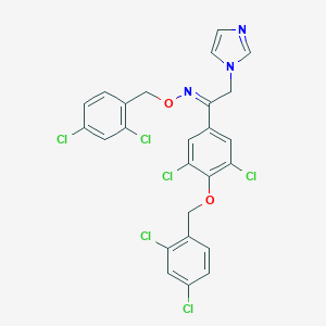 molecular formula C25H17Cl6N3O2 B461584 1-{3,5-dichloro-4-[(2,4-dichlorobenzyl)oxy]phenyl}-2-(1H-imidazol-1-yl)ethanone O-(2,4-dichlorobenzyl)oxime 