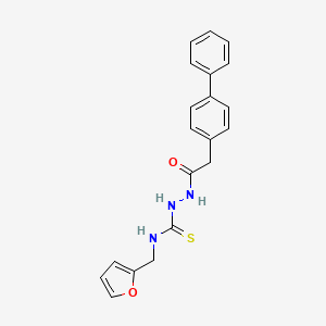 2-(4-biphenylylacetyl)-N-(2-furylmethyl)hydrazinecarbothioamide