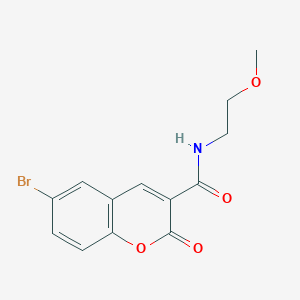molecular formula C13H12BrNO4 B4615842 6-bromo-N-(2-methoxyethyl)-2-oxo-2H-chromene-3-carboxamide 