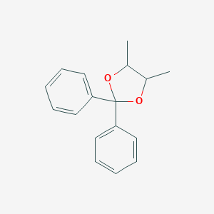 molecular formula C17H18O2 B461585 4,5-Dimethyl-2,2-diphenyl-1,3-dioxolane 