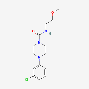 4-(3-chlorophenyl)-N-(2-methoxyethyl)-1-piperazinecarboxamide