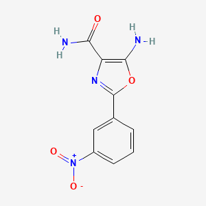 molecular formula C10H8N4O4 B4615887 5-amino-2-(3-nitrophenyl)-1,3-oxazole-4-carboxamide 