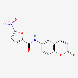 molecular formula C14H8N2O6 B4615889 5-nitro-N-(2-oxo-2H-chromen-6-yl)-2-furamide 