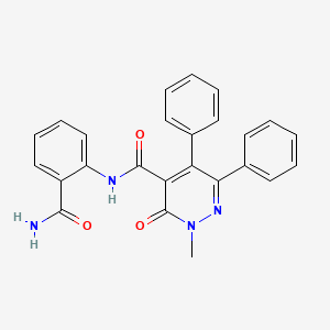 molecular formula C25H20N4O3 B4615902 N-[2-(aminocarbonyl)phenyl]-2-methyl-3-oxo-5,6-diphenyl-2,3-dihydro-4-pyridazinecarboxamide 