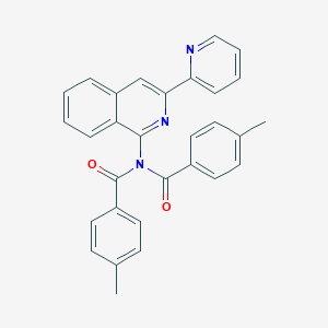 molecular formula C30H23N3O2 B461591 4-methyl-N-(4-methylbenzoyl)-N-[3-(2-pyridinyl)-1-isoquinolinyl]benzamide 