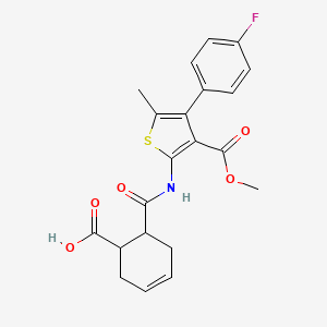 6-({[4-(4-fluorophenyl)-3-(methoxycarbonyl)-5-methyl-2-thienyl]amino}carbonyl)-3-cyclohexene-1-carboxylic acid