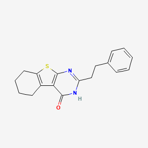 molecular formula C18H18N2OS B4615915 2-(2-phenylethyl)-5,6,7,8-tetrahydro[1]benzothieno[2,3-d]pyrimidin-4(3H)-one 