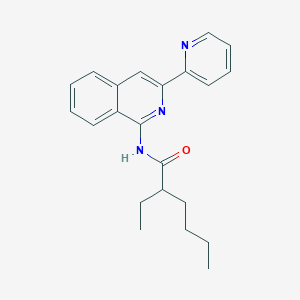 molecular formula C22H25N3O B461592 2-ethyl-N-[3-(2-pyridinyl)-1-isoquinolinyl]hexanamide 