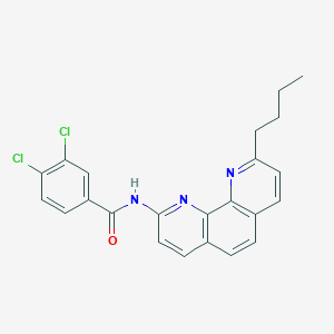 molecular formula C23H19Cl2N3O B461593 2-(3,4-Dichlorobenzoylamino)-9-butyl-1,10-phenanthroline 