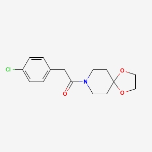 molecular formula C15H18ClNO3 B4615941 8-[(4-氯苯基)乙酰]-1,4-二氧杂-8-氮杂螺[4.5]癸烷 