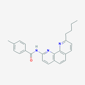 molecular formula C24H23N3O B461595 2-(4-Methylbenzoylamino)-9-butyl-1,10-phenanthroline 