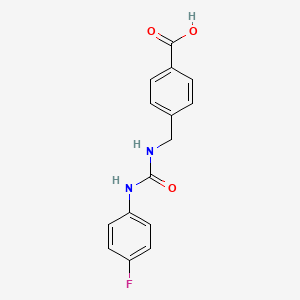 molecular formula C15H13FN2O3 B4615952 4-[({[(4-氟苯基)氨基]羰基}氨基)甲基]苯甲酸 