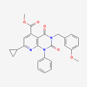 methyl 7-cyclopropyl-3-(3-methoxybenzyl)-2,4-dioxo-1-phenyl-1,2,3,4-tetrahydropyrido[2,3-d]pyrimidine-5-carboxylate