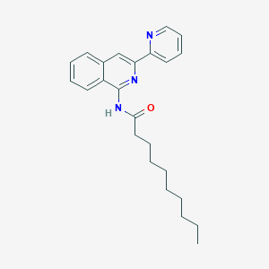 N-[3-(2-pyridinyl)-1-isoquinolinyl]decanamide