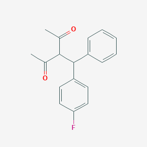 molecular formula C18H17FO2 B461598 3-[(4-Fluorophenyl)(phenyl)methyl]-2,4-pentanedione 