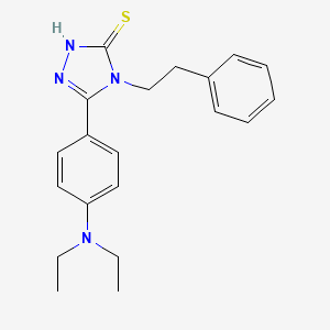 molecular formula C20H24N4S B4615990 5-[4-(diethylamino)phenyl]-4-(2-phenylethyl)-4H-1,2,4-triazole-3-thiol 