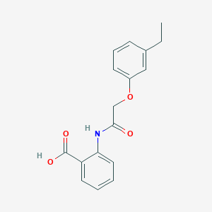 molecular formula C17H17NO4 B4615991 2-[(3-乙基苯氧基)乙酰基]氨基苯甲酸 