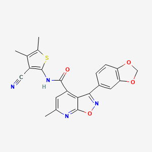 3-(1,3-benzodioxol-5-yl)-N-(3-cyano-4,5-dimethyl-2-thienyl)-6-methylisoxazolo[5,4-b]pyridine-4-carboxamide