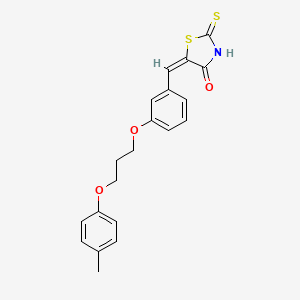 molecular formula C20H19NO3S2 B4616005 5-{3-[3-(4-甲基苯氧基)丙氧基]亚苄基}-2-硫代-1,3-噻唑烷-4-酮 