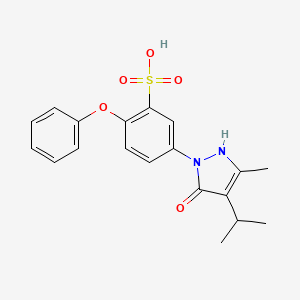 molecular formula C19H20N2O5S B4616019 5-(5-hydroxy-4-isopropyl-3-methyl-1H-pyrazol-1-yl)-2-phenoxybenzenesulfonic acid 