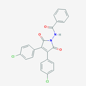 molecular formula C23H14Cl2N2O3 B461603 N-[3,4-bis(4-chlorophenyl)-2,5-dioxo-2,5-dihydro-1H-pyrrol-1-yl]benzamide 