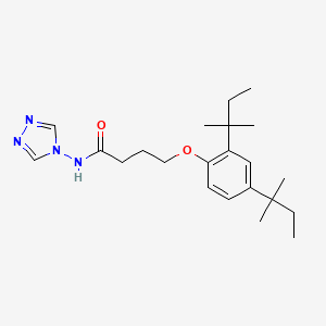 molecular formula C22H34N4O2 B4616031 4-[2,4-bis(1,1-dimethylpropyl)phenoxy]-N-4H-1,2,4-triazol-4-ylbutanamide 